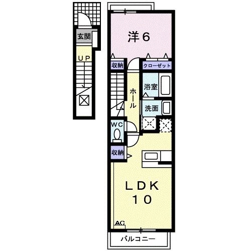 大垣市小泉町のアパートの間取り