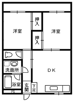 ハイツ北山の間取り