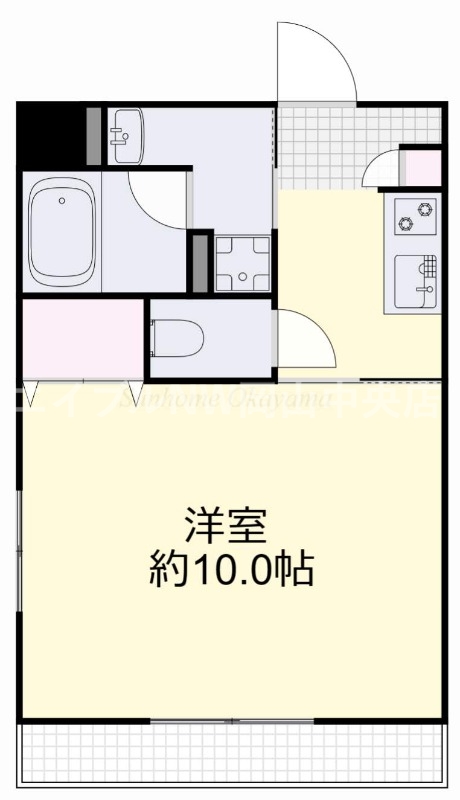 岡山市北区丸の内のマンションの間取り