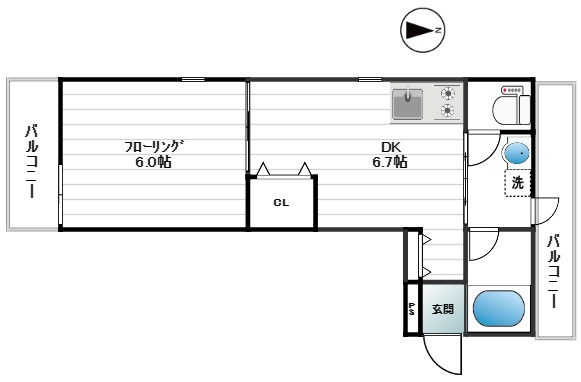 フィオーレ御影本町の間取り