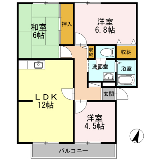 サンビレッジ　３の間取り