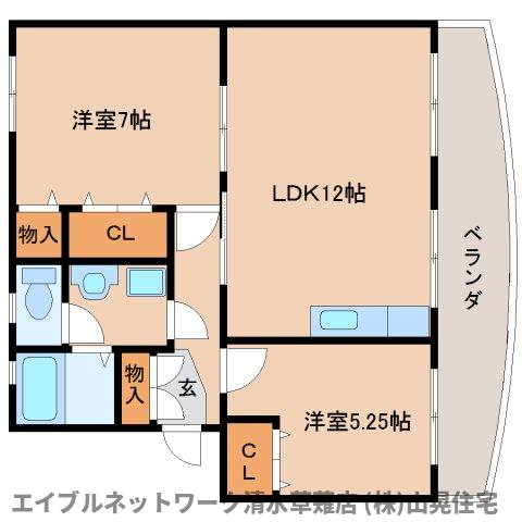 静岡市葵区瀬名のマンションの間取り