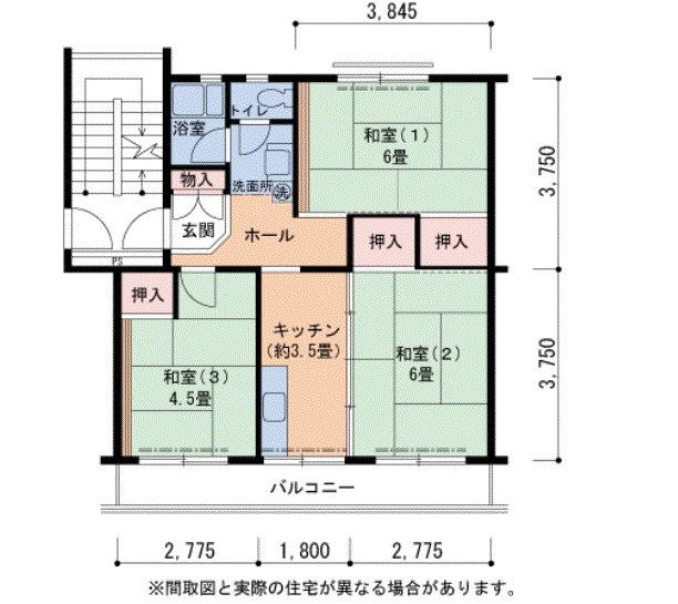 UR南花台団地28号棟の間取り