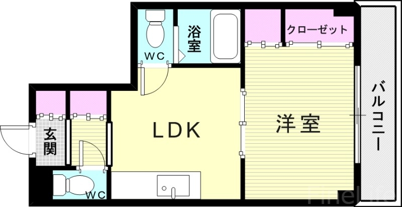 神戸市須磨区白川台のマンションの間取り