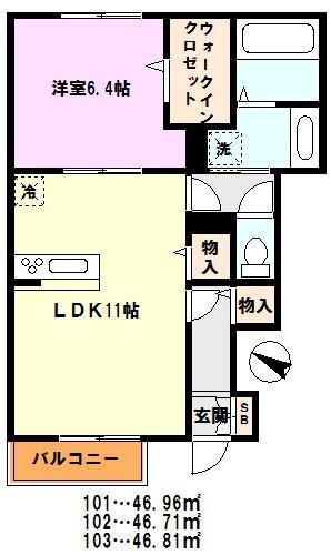 川口市大字安行のアパートの間取り