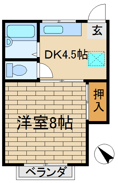 ほんだハイツクレストエムの間取り