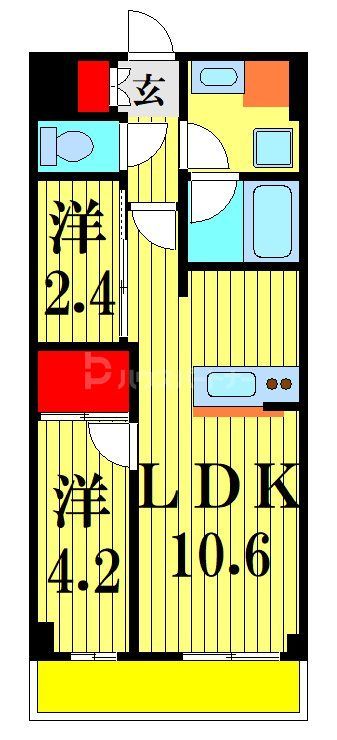 市川市市川のマンションの間取り