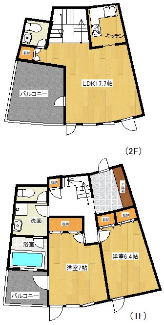 フロンティアTACHIBANAの間取り