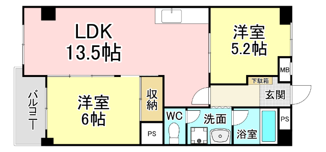 城野駅前ビルの間取り