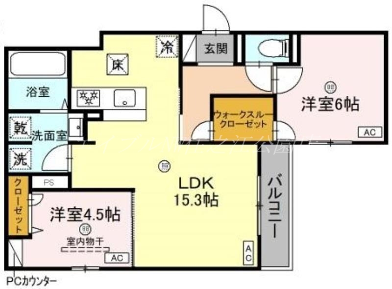 ライジング　ヒルズの間取り