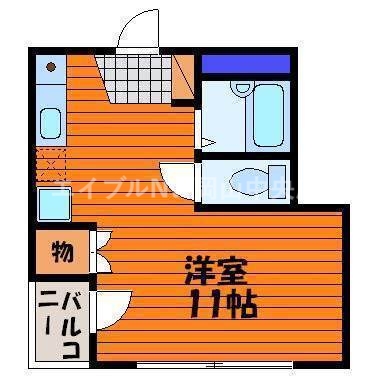 【岡山市北区平和町のマンションの間取り】