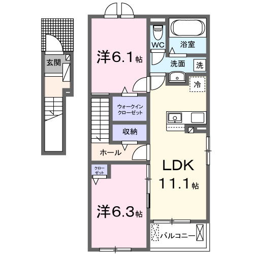 アリエッタ半田Aの間取り