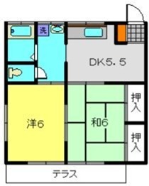 綿貫ハイツDの間取り