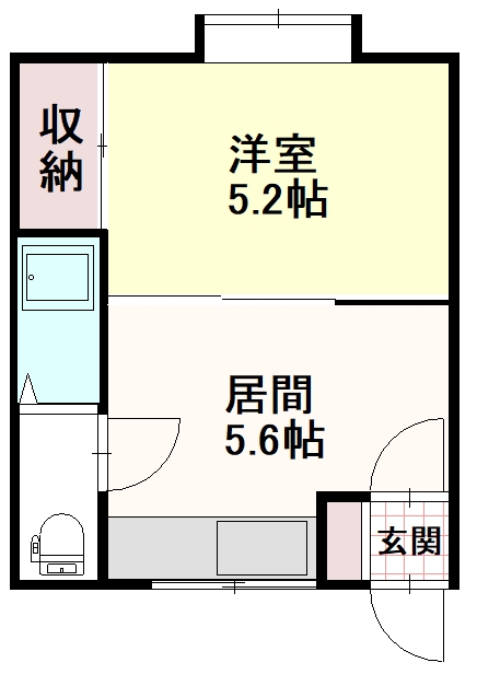 滝川市幸町のアパートの間取り