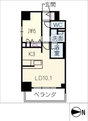 L&Cレジデンス鶴舞公園の間取り