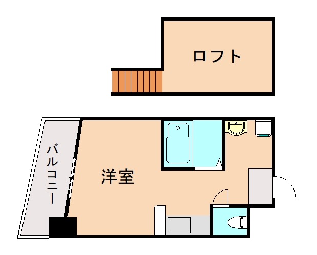 北九州市小倉北区砂津のマンションの間取り