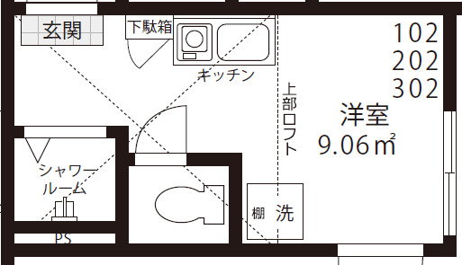 ルミナ池袋の間取り