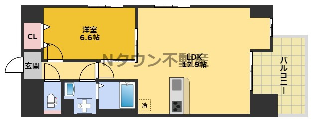 名古屋市中区栄のマンションの間取り