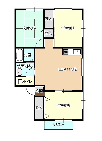 クエスト佐山B棟の間取り