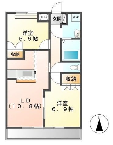 常総市向石下のアパートの間取り