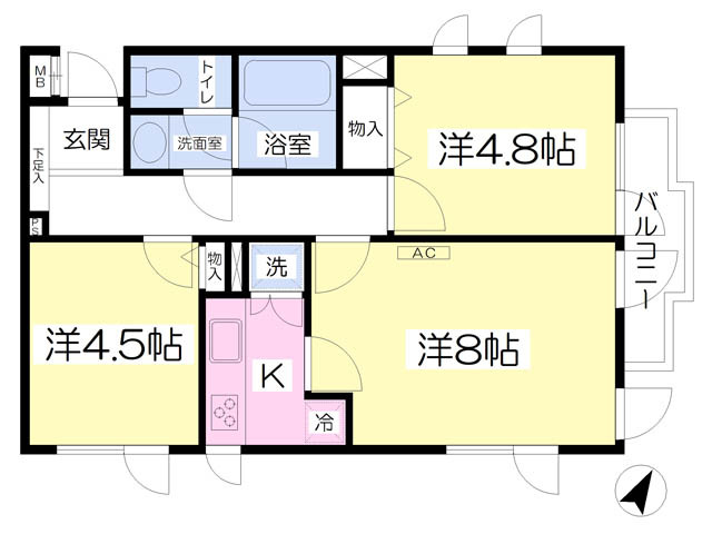 メゾン下丸子の間取り