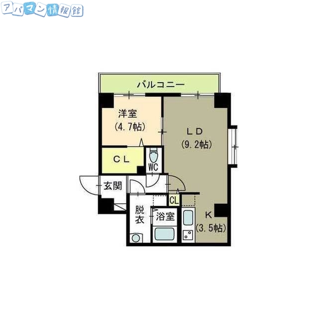 新潟市中央区幸西のマンションの間取り