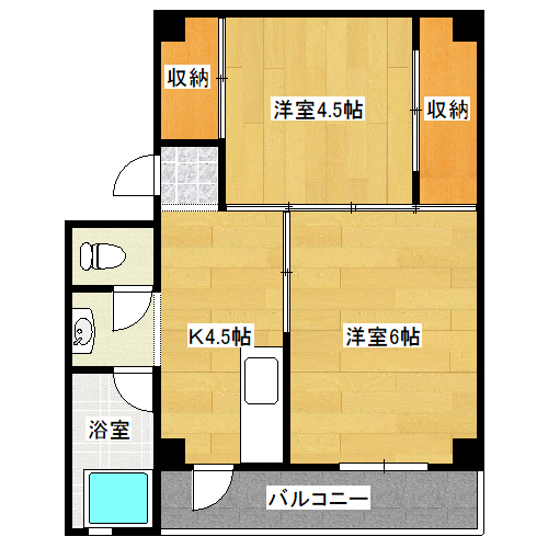 岡山市東区瀬戸町万富のマンションの間取り