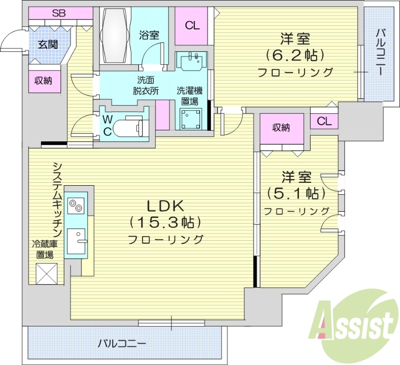 Fリミテッド北広島の間取り