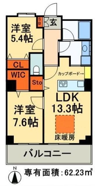 荒川区南千住のマンションの間取り