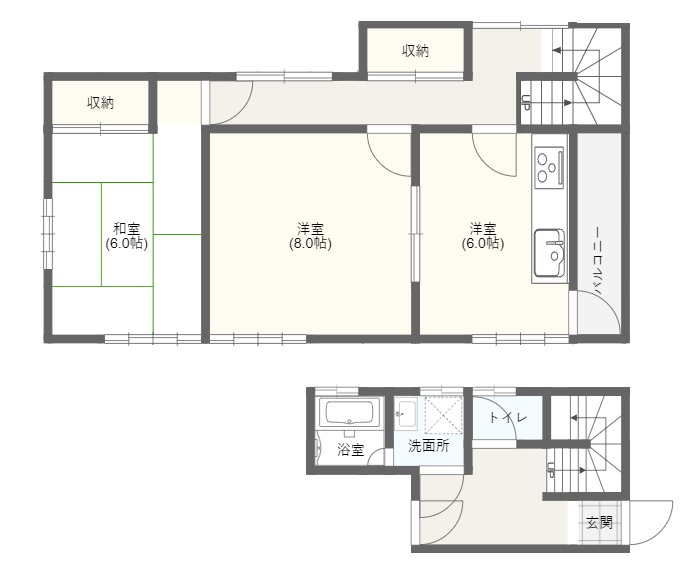 【中平窪戸建ての間取り】