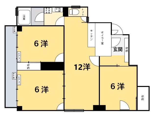 広島市中区八丁堀のマンションの間取り