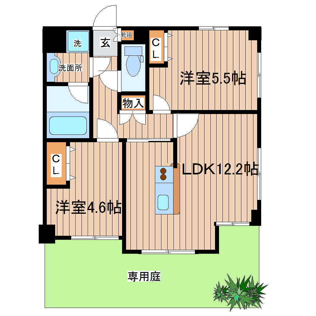 アプリコーゼの間取り