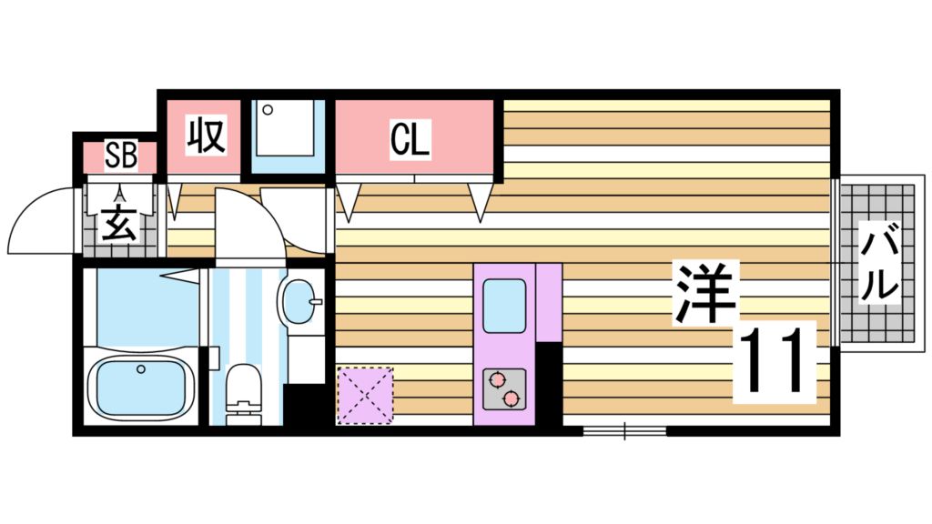 神戸市西区玉津町出合のアパートの間取り