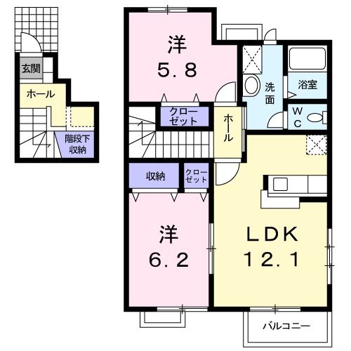 パインフィールドＢの間取り