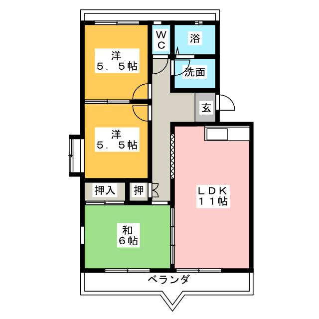 シャトーピア小崎の間取り