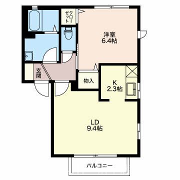 松本市大字島立のアパートの間取り