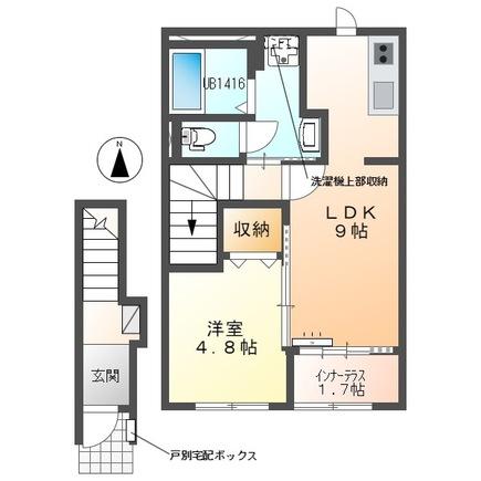 浜松市浜名区新都田のアパートの間取り