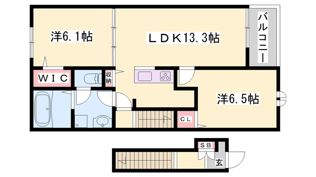 メルヴェイユCの間取り