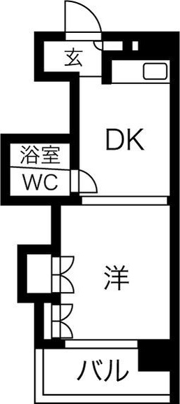 札幌市北区北十一条西のマンションの間取り