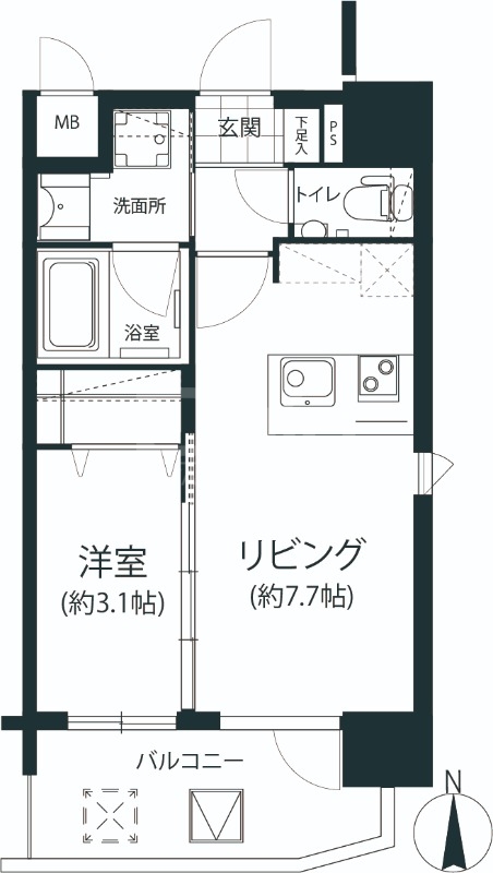 アクシオン百道エクシードの間取り