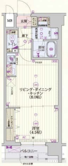 【京都市南区唐橋経田町のマンションの間取り】