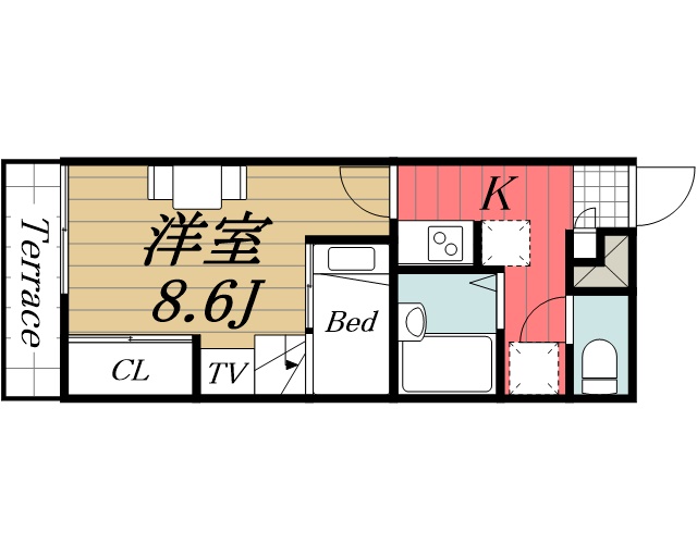 成田市土屋のアパートの間取り