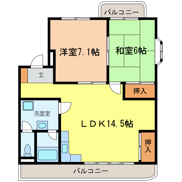 ニシバタマンションの間取り