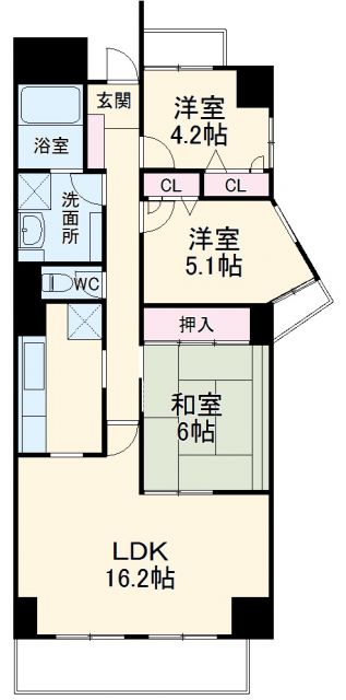 パラッツオ稲毛の間取り