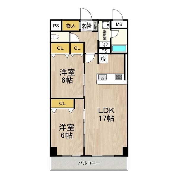 名古屋市中区金山のマンションの間取り