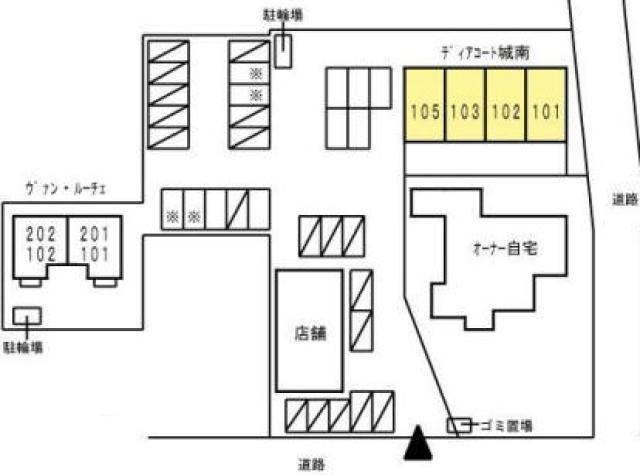 【ディアコート城南の駐車場】