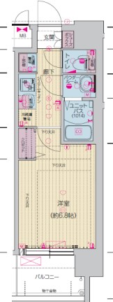 プレサンス江坂クォーレの間取り