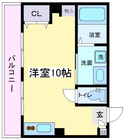 大阪市住吉区山之内のマンションの間取り