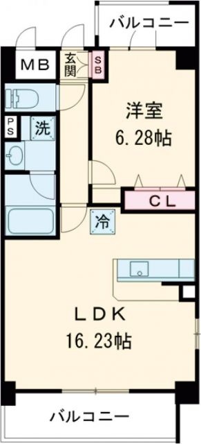 板橋区大谷口上町のマンションの間取り