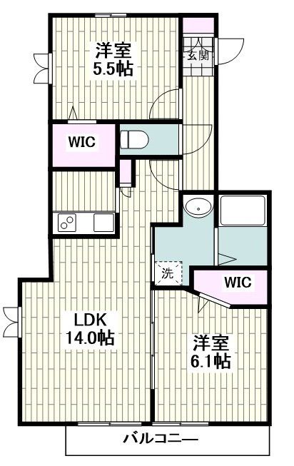 リヴァージュ稲村ガ崎の間取り